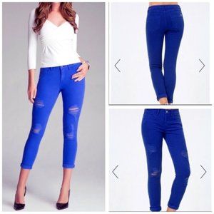 💥HOT ITEM💥Blue Distressed Heartbreaker Skinny Jeans